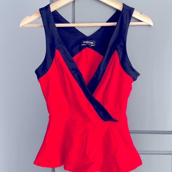 BEBE Sexy Peplum top size XS - Picture 1 of 5